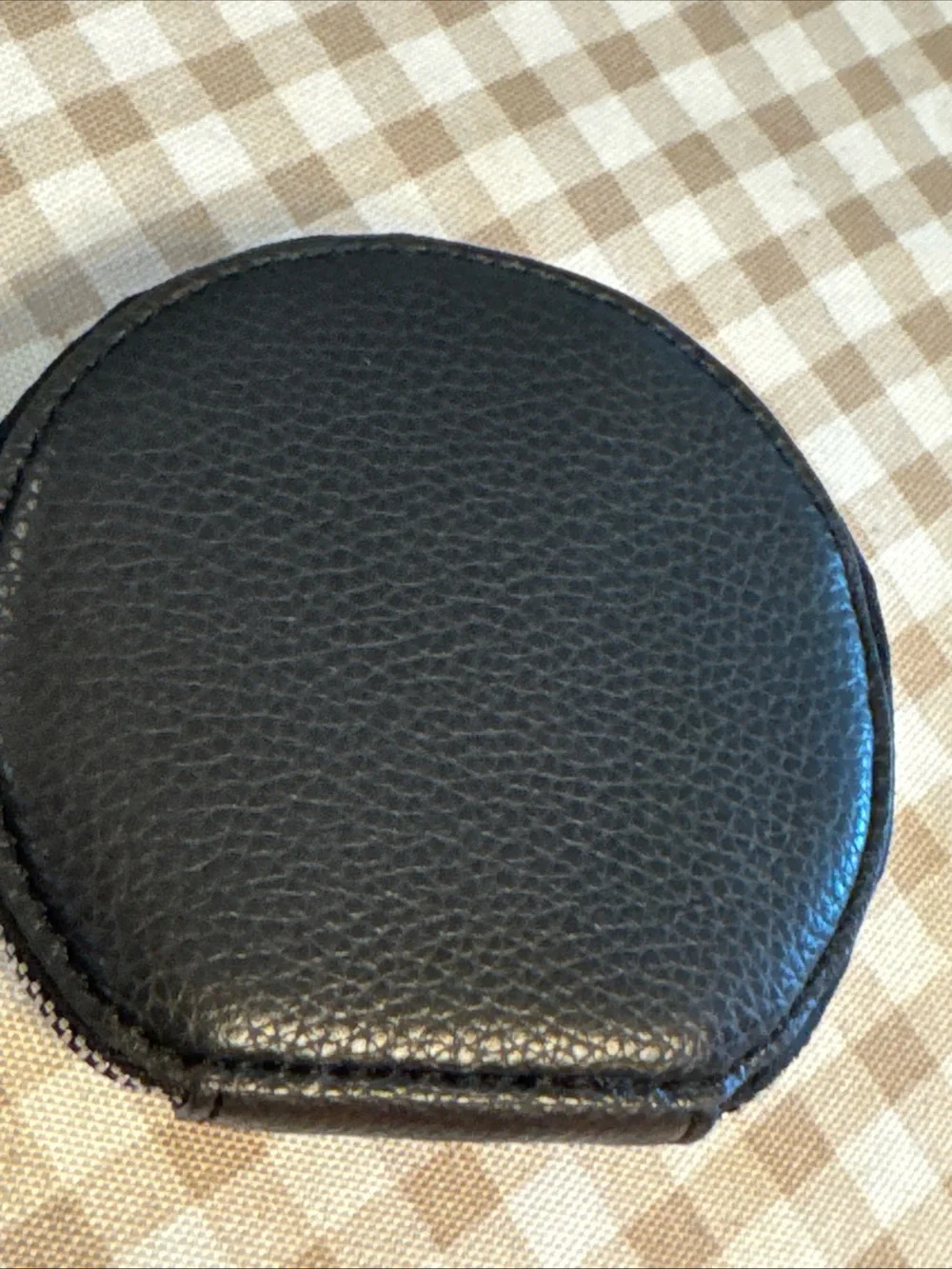 Round Black Zip Coin Purse Vera Bradley - Picture 5 of 6